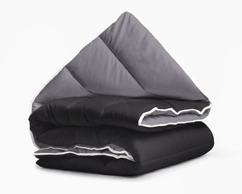 Sleeptime Dekbed en Overtrek in 1 - Zwart/Antraciet - Dromen & Wonen