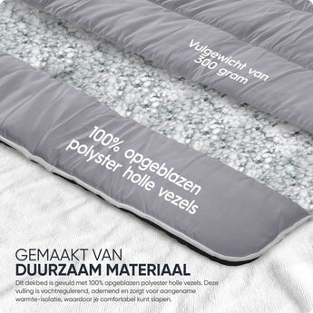 Sleeptime Dekbed en Overtrek in 1 - Zwart/Antraciet - Dromen & Wonen