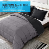 Sleeptime Dekbed en Overtrek in 1 - Zwart/Antraciet - Dromen & Wonen