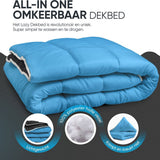 Sleeptime Dekbed en Overtrek in 1 - Zwart/Blauw - Dromen & Wonen