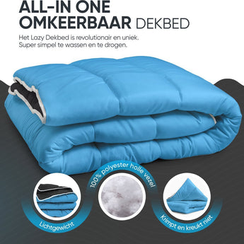 Sleeptime Dekbed en Overtrek in 1 - Zwart/Blauw - Dromen & Wonen