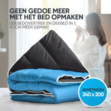 Sleeptime Dekbed en Overtrek in 1 - Zwart/Blauw - Dromen & Wonen