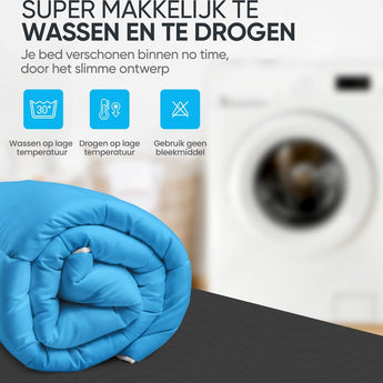 Sleeptime Dekbed en Overtrek in 1 - Zwart/Blauw - Dromen & Wonen
