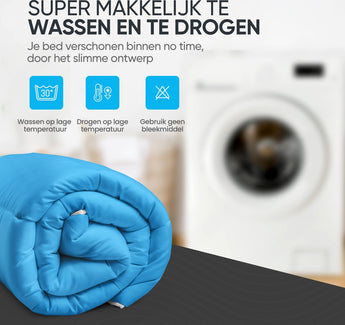 Sleeptime Dekbed en Overtrek in 1 - Zwart/Blauw - Dromen & Wonen