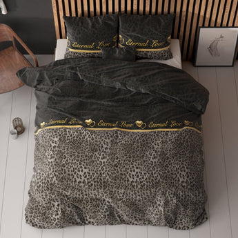 Sleeptime Eternal Love Zwart Dekbedovertrek - Dromen & Wonen