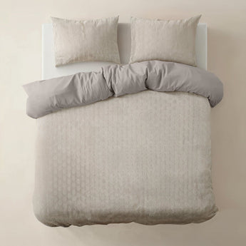Sleeptime Flanel Art Beige Dekbedovertrek - Dromen & Wonen