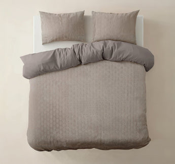 Sleeptime Flanel Art Taupe Dekbedovertrek - Dromen & Wonen
