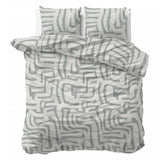 Sleeptime Flanel Danis Groen/Grijs Dekbedovertrek - Dromen & Wonen