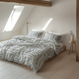 Sleeptime Flanel Danis Groen/Grijs Dekbedovertrek - Dromen & Wonen