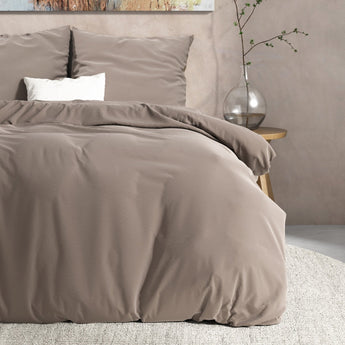 Sleeptime Flanel Mendez Taupe Dekbedovertrek - Dromen & Wonen