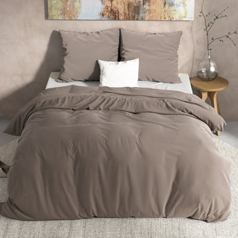 Sleeptime Flanel Mendez Taupe Dekbedovertrek - Dromen & Wonen