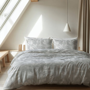 Sleeptime Flanel Rosa Grijs Dekbedovertrek - Dromen & Wonen