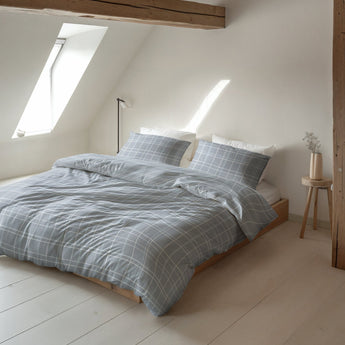 Sleeptime Flanel Seva Blauw Dekbedovertrek - Dromen & Wonen