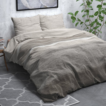 Sleeptime Flanel Stone Stripe Flanel Dekbedovertrek - Dromen & Wonen
