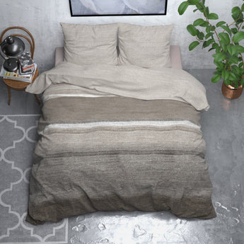 Sleeptime Flanel Stone Stripe Flanel Dekbedovertrek - Dromen & Wonen
