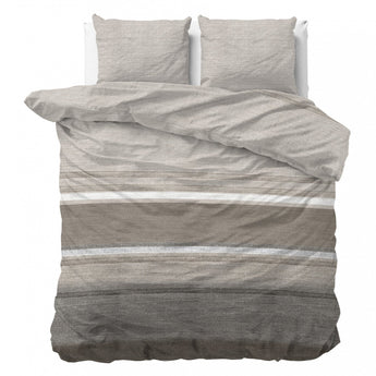Sleeptime Flanel Stone Stripe Flanel Dekbedovertrek - Dromen & Wonen