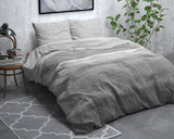 Sleeptime Flanel Stone Stripe Grijs Dekbedovertrek - Dromen & Wonen