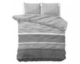 Sleeptime Flanel Stone Stripe Grijs Dekbedovertrek - Dromen & Wonen