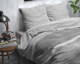 Sleeptime Flanel Stone Stripe Grijs Dekbedovertrek - Dromen & Wonen