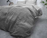 Sleeptime Flanel Stone Stripe Grijs Dekbedovertrek - Dromen & Wonen