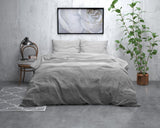 Sleeptime Flanel Stone Stripe Grijs Dekbedovertrek - Dromen & Wonen