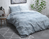 Sleeptime Flanel Washed Cotton Blauw Dekbedovertrek - Dromen & Wonen