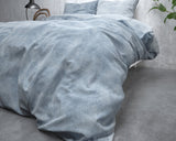 Sleeptime Flanel Washed Cotton Blauw Dekbedovertrek - Dromen & Wonen