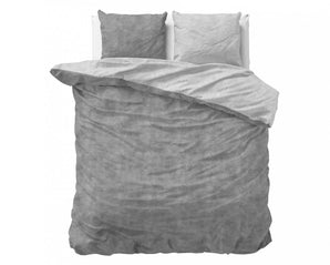 Sleeptime Flanel Washed Cotton Grijs Dekbedovertrek - Dromen & Wonen