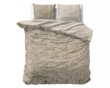 Sleeptime Flanel Washed Cotton Taupe Dekbedovertrek - Dromen & Wonen