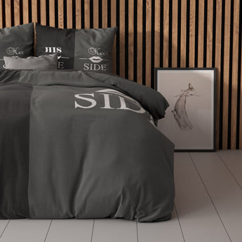 Sleeptime His and Her side 3 Zwart Dekbedovertrek - Dromen & Wonen