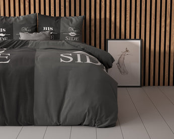 Sleeptime His and Her side 3 Zwart Dekbedovertrek - Dromen & Wonen
