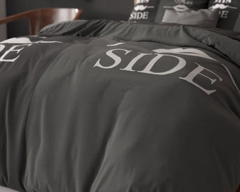 Sleeptime His and Her side 3 Zwart Dekbedovertrek - Dromen & Wonen