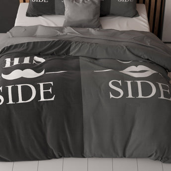 Sleeptime His and Her side 3 Zwart Dekbedovertrek - Dromen & Wonen