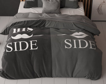 Sleeptime His and Her side 3 Zwart Dekbedovertrek - Dromen & Wonen