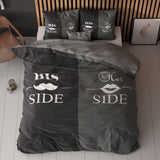 Sleeptime His and Her side 3 Zwart Dekbedovertrek - Dromen & Wonen