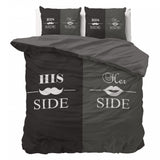 Sleeptime His and Her side 3 Zwart Dekbedovertrek - Dromen & Wonen