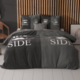 Sleeptime His and Her side 3 Zwart Dekbedovertrek - Dromen & Wonen