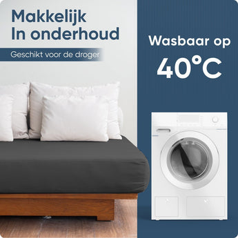 Sleeptime Hotel Jersey Hoeslaken Antraciet - Dromen & Wonen