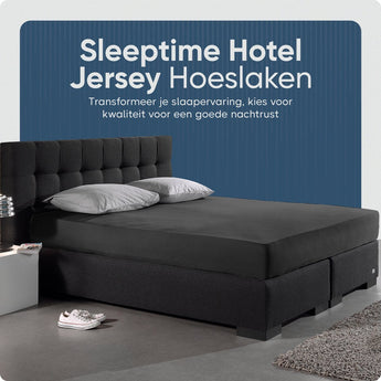 Sleeptime Hotel Jersey Hoeslaken Antraciet - Dromen & Wonen