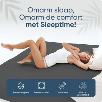 Sleeptime Hotel Jersey Hoeslaken Antraciet - Dromen & Wonen