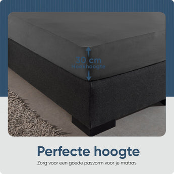 Sleeptime Hotel Jersey Hoeslaken Antraciet - Dromen & Wonen