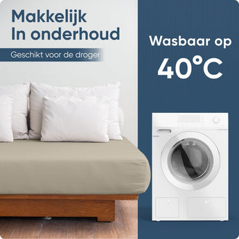 Sleeptime Hotel Jersey Hoeslaken Creme - Dromen & Wonen