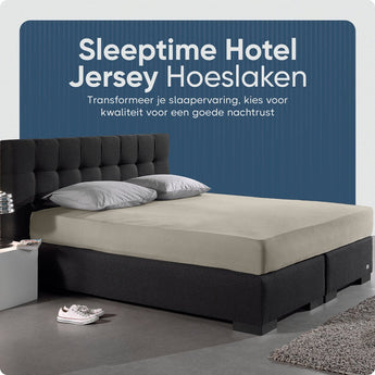Sleeptime Hotel Jersey Hoeslaken Creme - Dromen & Wonen