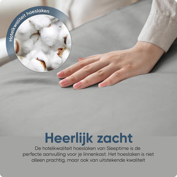 Sleeptime Hotel Jersey Hoeslaken Grijs - Dromen & Wonen
