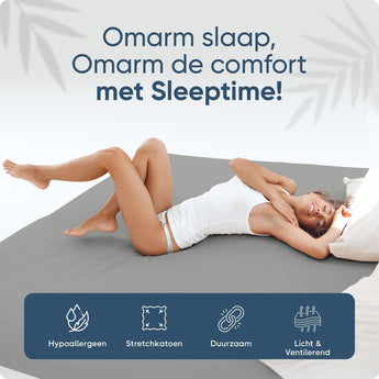 Sleeptime Hotel Jersey Hoeslaken Grijs - Dromen & Wonen