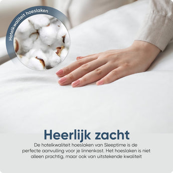 Sleeptime Hotel Jersey Hoeslaken Wit - Dromen & Wonen