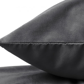 Sleeptime Kussensloop - 2 Stuks - Velvet - Antraciet - 60x70 - Dromen & Wonen