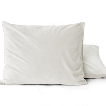 Sleeptime Kussensloop - 2 Stuks - Velvet - Creme - 60x70 - Dromen & Wonen