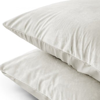 Sleeptime Kussensloop - 2 Stuks - Velvet - Creme - 60x70 - Dromen & Wonen
