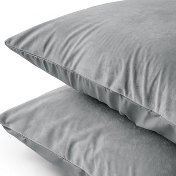 Sleeptime Kussensloop - 2 Stuks - Velvet - Grijs - 60x70 - Dromen & Wonen